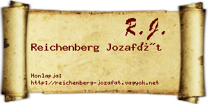 Reichenberg Jozafát névjegykártya